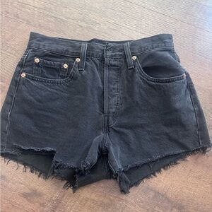Levi 501 button fly denim shorts